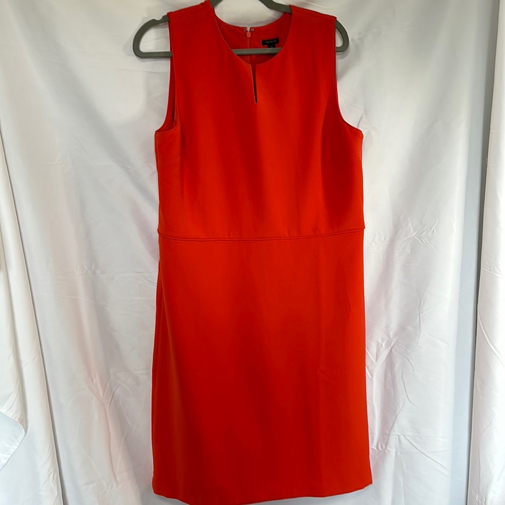 Elegant Orange Sleeveless Dress